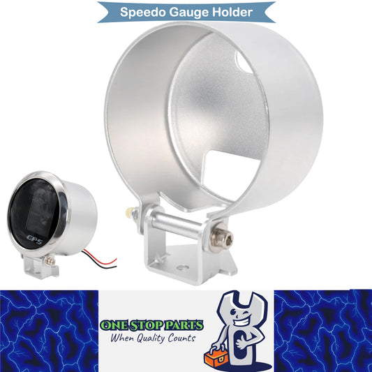 85mm Hole Speedo Gauge Holder with Adjustable base mount Silver