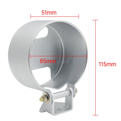 85mm Hole Speedo Gauge Holder with Adjustable base mount Silver