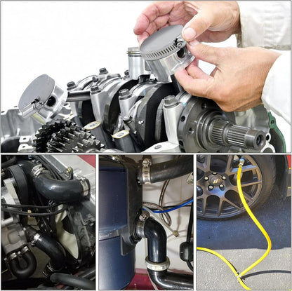 5 x 59-82mm Strong Stainless Steel Hose Clamps wide 12mm x 0.3mm Thick (10pcs)