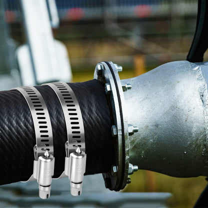 10 x 38-57mm Strong Stainless Steel Hose Clamps wide 8mm x 0.3mm Thick (10pcs)