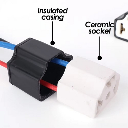 10 x Pre Wired H4 Sockets 3 Wire H4 Headlamp Sockets For H4 Headlight Globes
