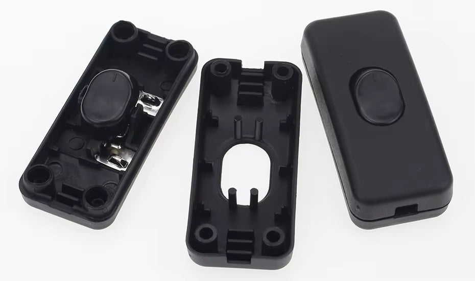 5 x 12V INLINE ON / OFF BLACK ROCKER SWITCH LAMP SPOT LIGHT INLINE CARAVAN