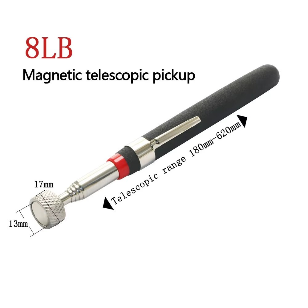 Telescopic Black Magnetic Pen Magnet Pick Up Tool Extendable Suction Rod
