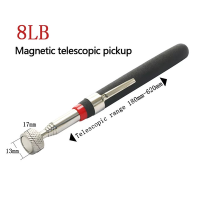 Telescopic Black Magnetic Pen Magnet Pick Up Tool Extendable Suction Rod