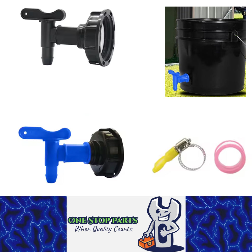3/4" Thread IBC Tank Tap Adapter S60 to 16mm Hose Drum Garden Barrel Faucet