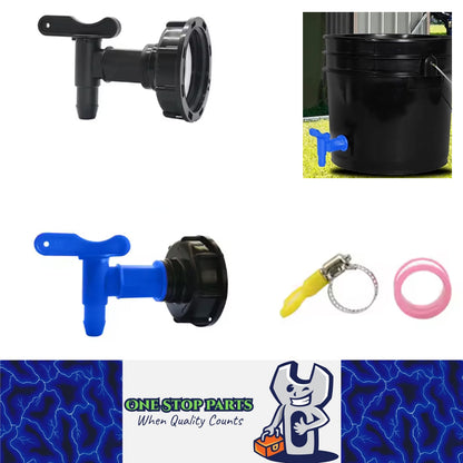 3/4" Thread IBC Tank Tap Adapter S60 to 16mm Hose Drum Garden Barrel Faucet