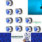 10 x Ice Blue Round LED Side Marker Lamps 1.9CM 12V-24V LED Signal Indicator
