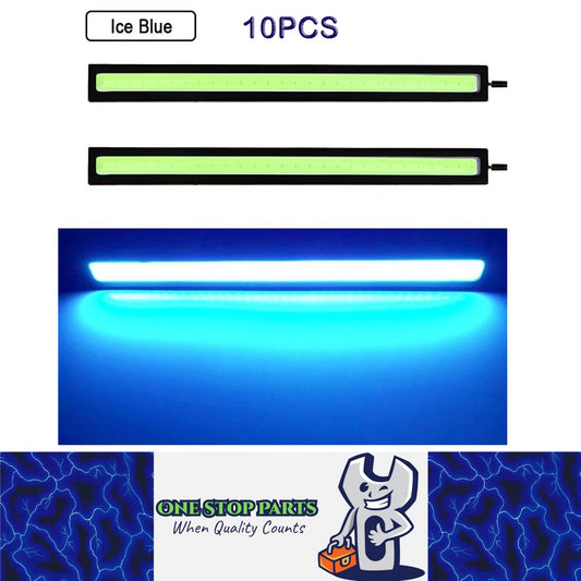 10 x 17CM IceBlue LED Daytime Running Light Decorative Aluminum 12V Strip Lamp