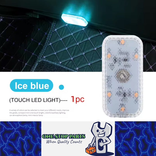 IceBlue Mini LED Touch Switch Light USB Car Interior Light Ceiling Reading Lamp