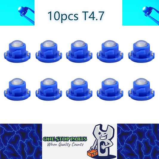 10 x 12v Crystal Blue T4.7 Neo 12mm Base Gel COB offers even spread (10pcs)