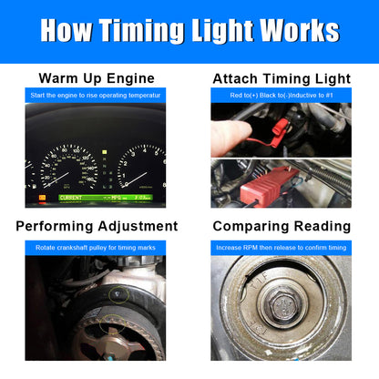 12V Ignition Timing Light Strobe Lamp for Car Motorcycle Marine Engine Tuning