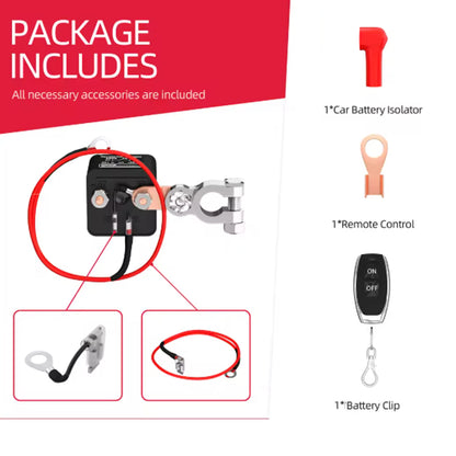 Battery Remote Control Switch 12V 200A Battery Anti-Theft Disconnect Switch 1key