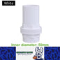 ID50mm White PVC Aquarium Connector Fish Tank Drainage Straight Joint Pipe