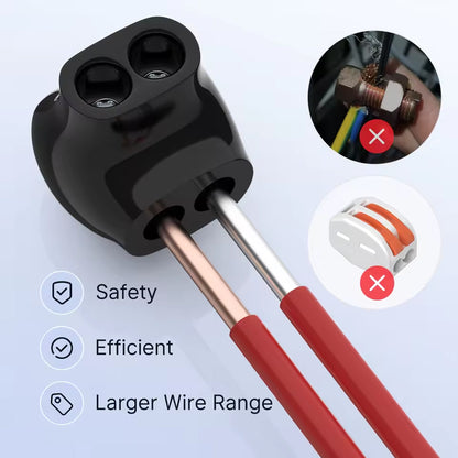 2pcs 2 Port Insulated Multi Tap Connector 4-14 AWG Aluminum to Copper Wire