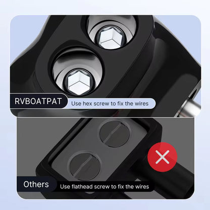 2pcs 2 Port Insulated Multi Tap Connector 4-14 AWG Aluminum to Copper Wire