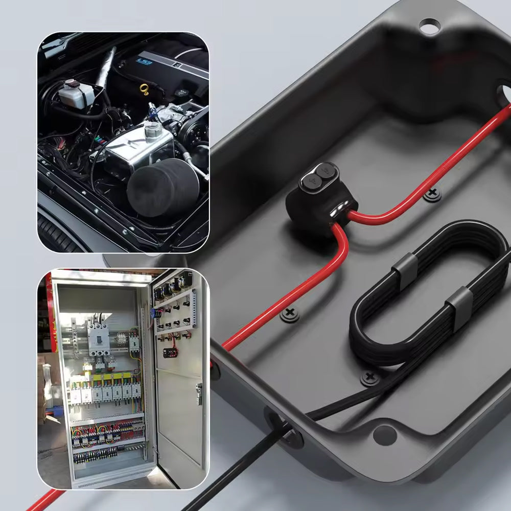 2pcs 2 Port Insulated Multi Tap Connector 4-14 AWG Aluminum to Copper Wire