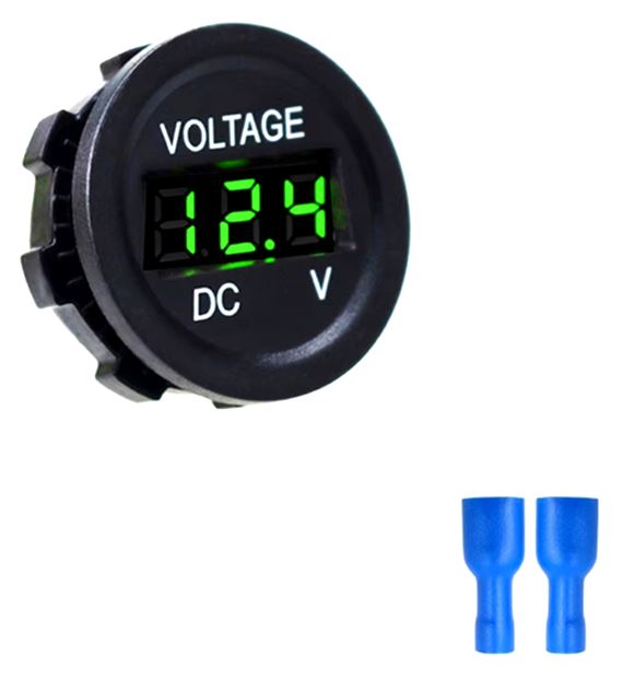 1PC 6-33V GREEN DISPLAY VOLT METER 35MM DIAMETER SINGLE VOLT GAUGE LED DISPLAY