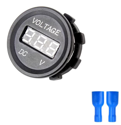 1PC 6-33V WHITE DISPLAY VOLT METER 35MM DIAMETER SINGLE VOLT GAUGE LED DISPLAY