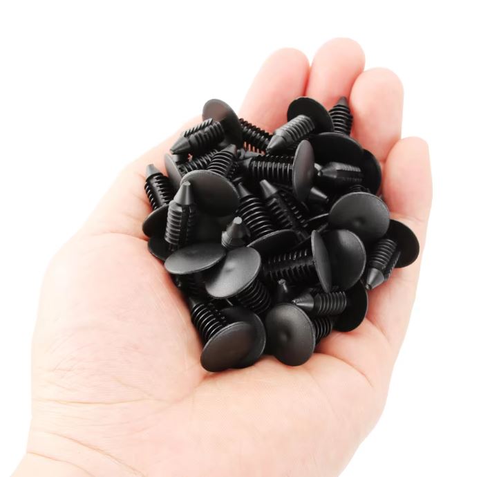 50Pcs Plastic Auto Button Clip Auto Fastener 8mm Hole Car Clips Plastic Rivet