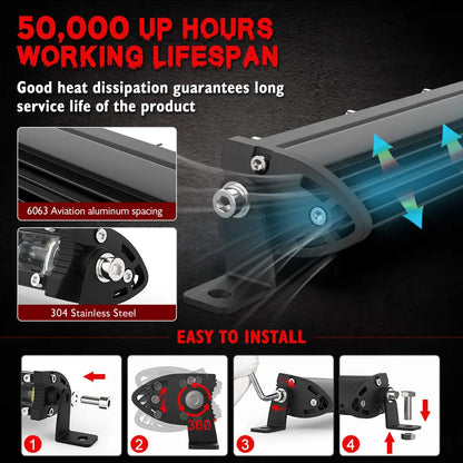 LED Light Bar 1115mm 210W Flood Spot Beam Combo LED Work Light LED Light Bar