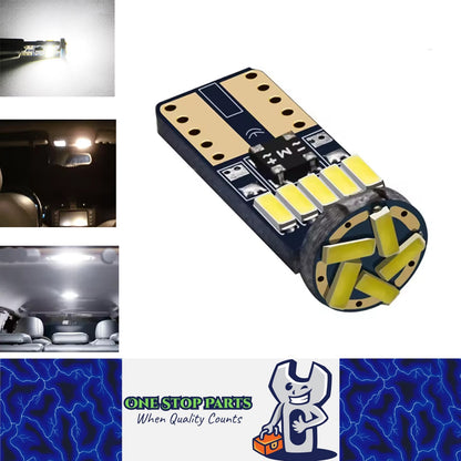 Cool White T10 15SMD High Brightness LED Globes 12V Ideal for Dash Lights Parker