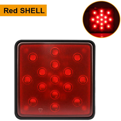 Red LED Car Tail Light Stop Brake Light for Trailer Pickup Hitch (Red Lens)