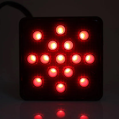 Red LED Car Tail Light Stop Brake Light for Trailer Pickup Hitch (Black Lens)