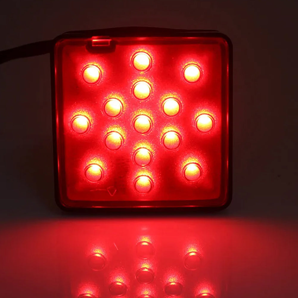 Red LED Car Tail Light Stop Brake Light for Trailer Pickup Hitch (Red Lens)
