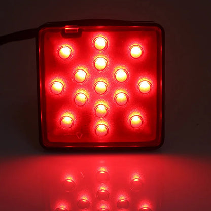 Red LED Car Tail Light Stop Brake Light for Trailer Pickup Hitch (Red Lens)
