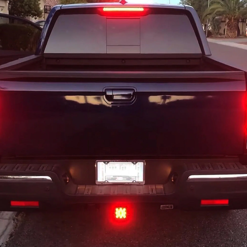 Red LED Car Tail Light Stop Brake Light for Trailer Pickup Hitch (Red Lens)