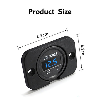 1 x Green LED Digital Voltmeter 12-24V Voltage Gauge Meter Panel Car Boat Marine