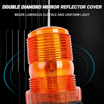 2x Amber LED Emergency Strobe Light 100x130mm Roof Flashing Beacon Warning Light