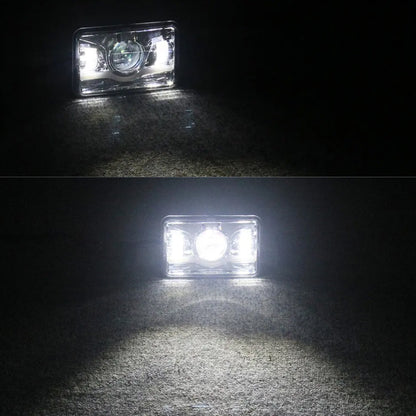 1 x Led Headlight 104x157mm High/Low Beam & Red DRL for H4656/H4651/H4652/H4666