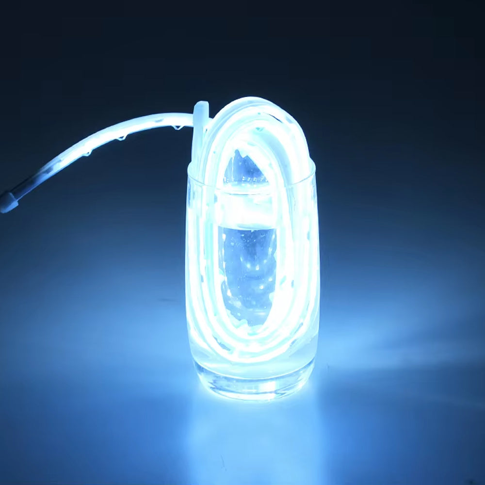 1.8m White LED Hood Strip Light Start Scan Dynamic DRL & Yellow Turn Signal Lamp