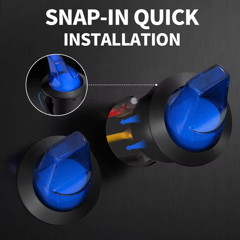 4pcs LED Lighted Toggle Switch Round 20mm 12V 20A ON/Off 3 Pin Car Truck Boat