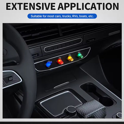 4pcs LED Lighted Toggle Switch Round 20mm 12V 20A ON/Off 3 Pin Car Truck Boat