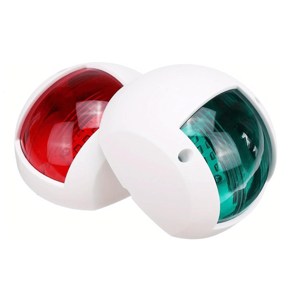 Pair White 12-24V LED Navigation Lights Signal Warning Lamps Marine Boat Yacht