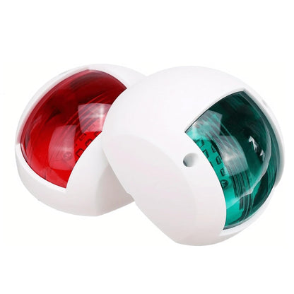 Pair White 12-24V LED Navigation Lights Signal Warning Lamps Marine Boat Yacht
