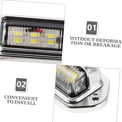 10 x LED Number Plate Lamps Multivolt 12-24v Durable Silver Waterproof Lamps