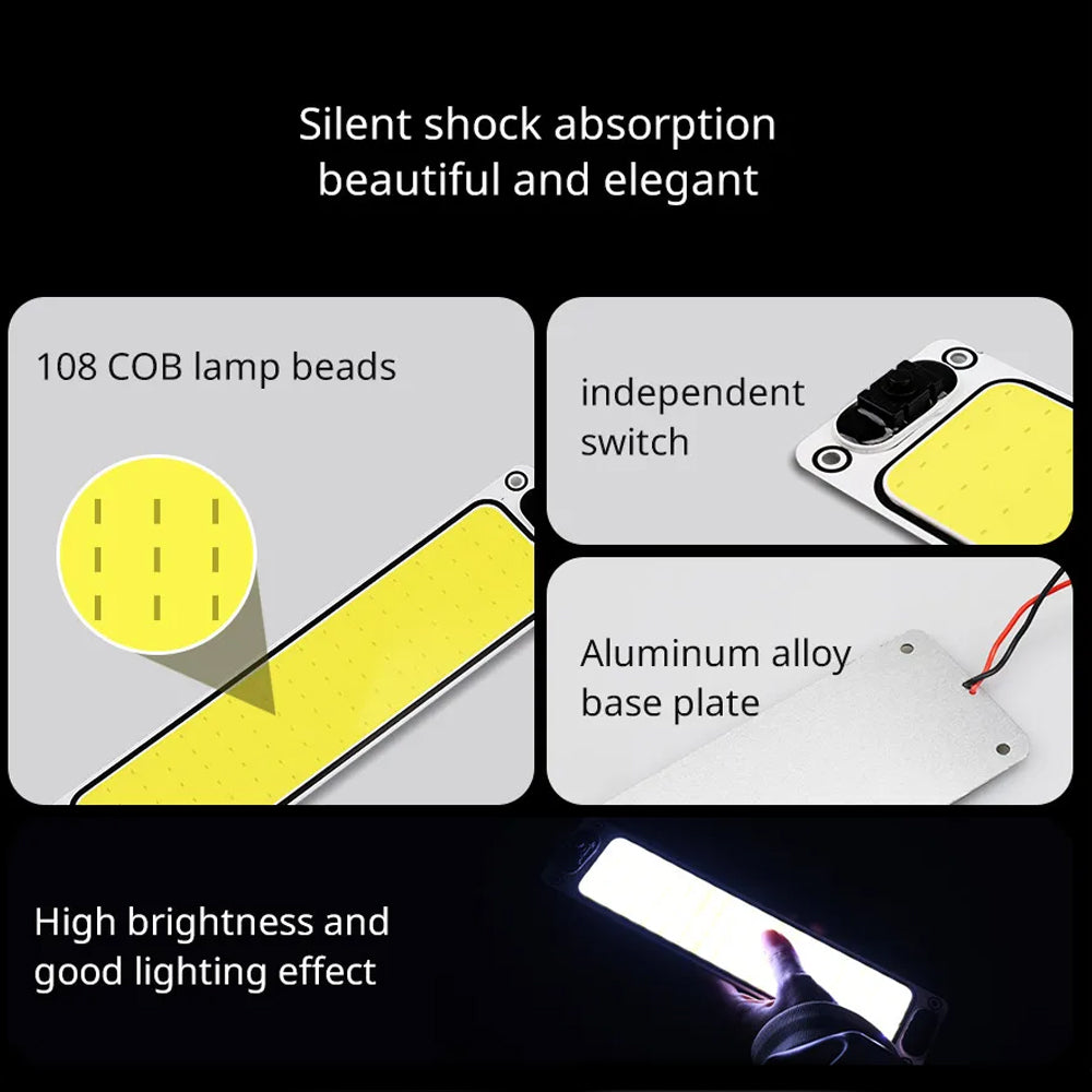 LED Reading Light 24.5x6cm Interior Light Ceiling Lamp for Caravan Car RV Truck