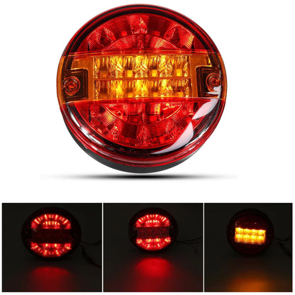 4 x LED Rear Light Round 139mm 12-24V Stop Tail Indicator Lamp Trailer Truck