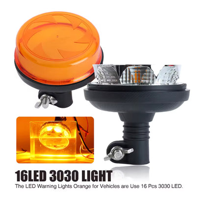 1 x Amber LED Strobe Light Beacon Lamp 12-24V Emergency Flashing Warning Light
