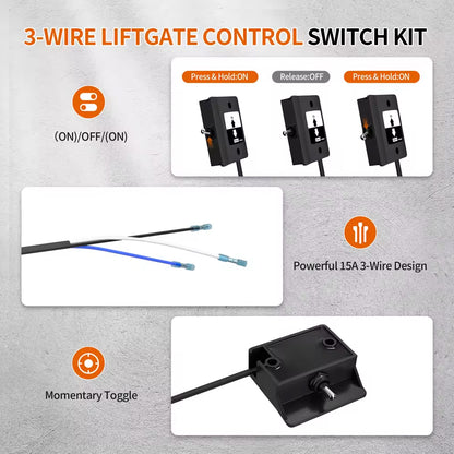 Liftgate Control Switch ON/Off/ON 3 Wire for OEM 80001431 80000429 80000425