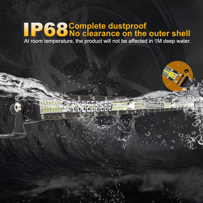 12v-24v Slim 533mm LED Light Bar Spot and Flood Beam Single Row Aluminium Bar