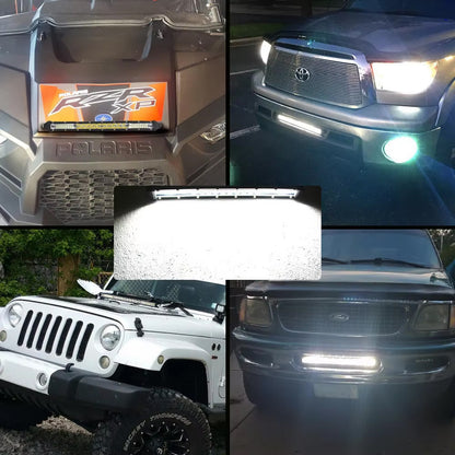 12v-24v Slim 533mm LED Light Bar Spot and Flood Beam Single Row Aluminium Bar