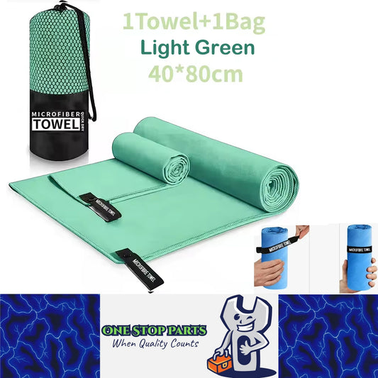 Light Green Quick-Drying Sports Towel 40x80CM Swimming Gym Camping Beach Towel