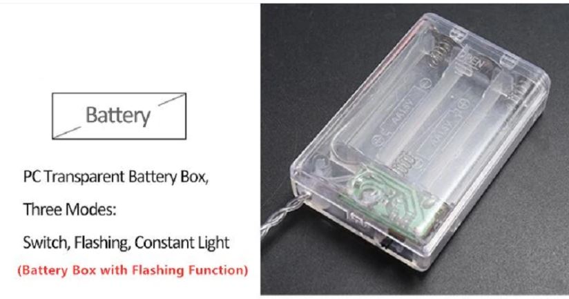 3m Multi Coloured 30 Crystal Ball Garland String Lights Battery operated