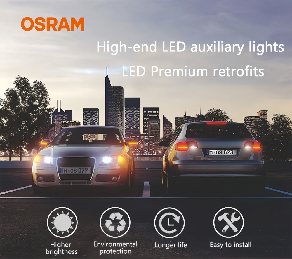 OSRAM T20 7440 LED 12V Yellow WY21W LEDriving SL Advance Osram Orginal T20 Globe