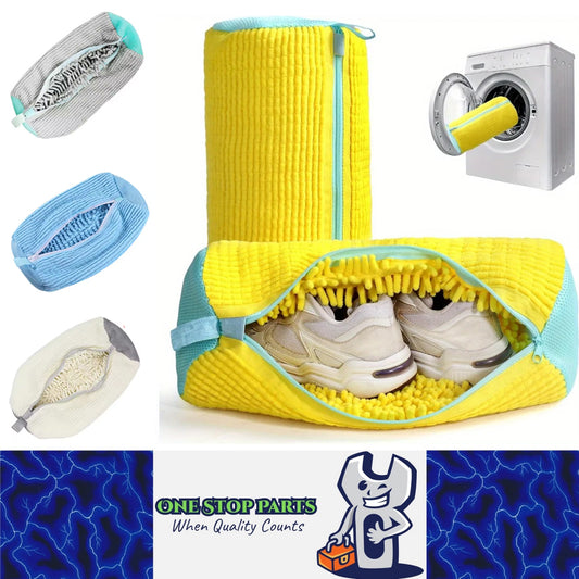 Shoe Washing Bag Fluffy Fiber 360° Clean Reusable Zipper Laundry Net for Sneaker