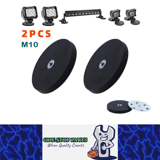 2pcs 88mm Strong Magnetic Base Mount Bracket M10 Thread for LED Work Light Bar